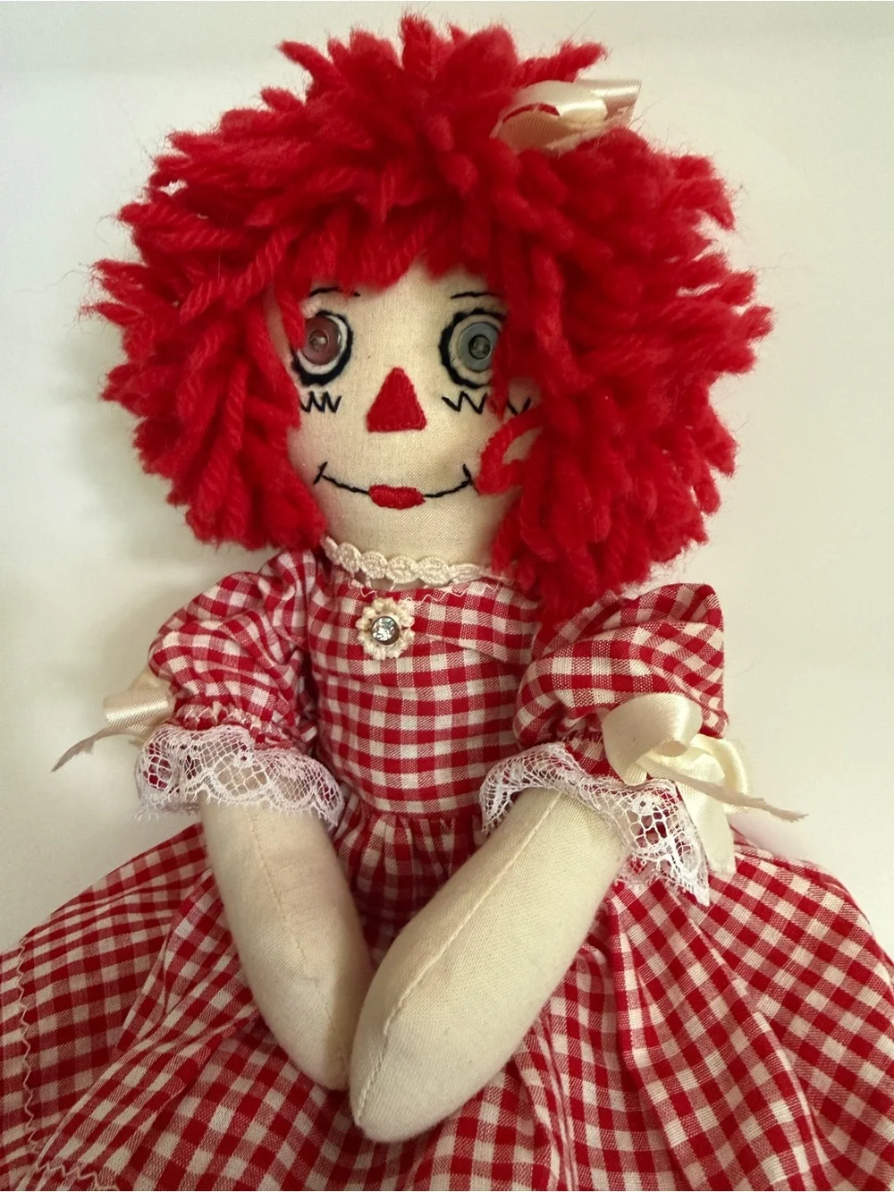 Raggedy Ann Doll Handmade Signed Donna Walsh Artist 14